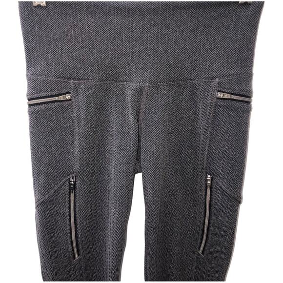 Athleta Gray Herringbone Sly Drifter Zippered Leggings XS EUC - Picture 3 of 11